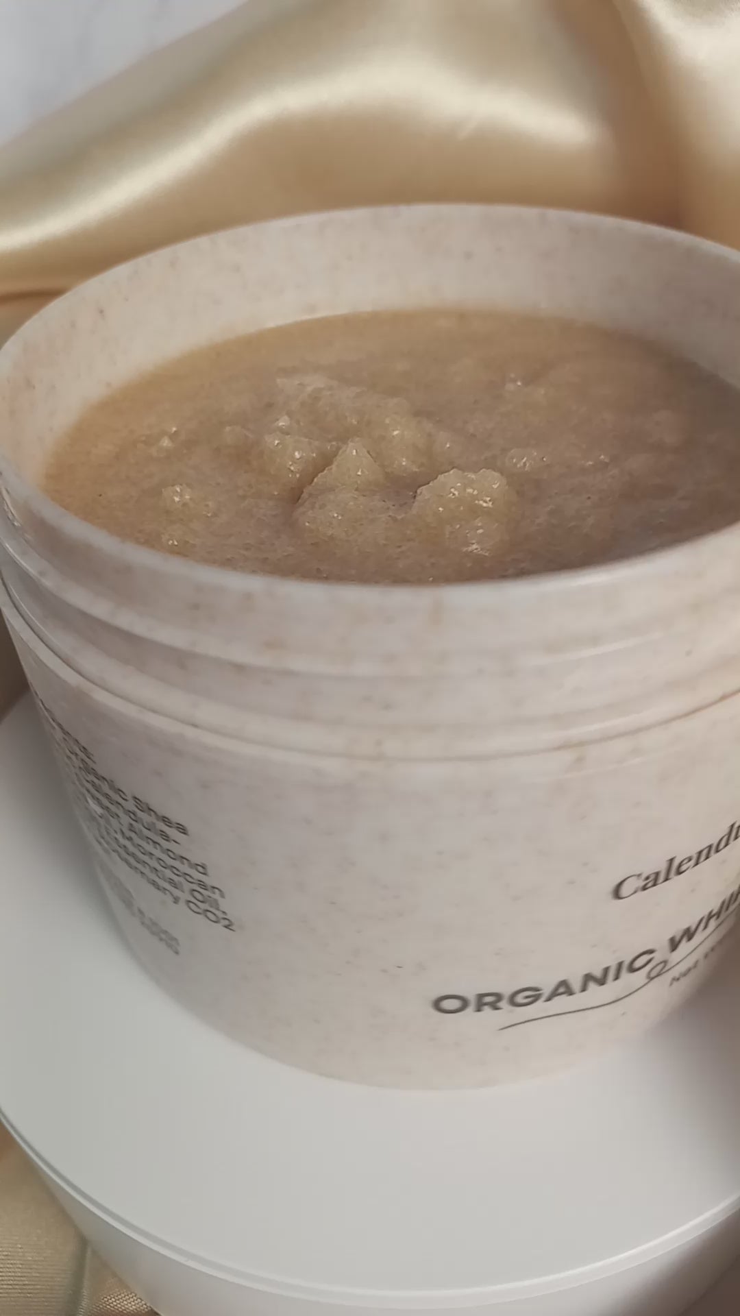 calendula and sweet orange sugar scrub